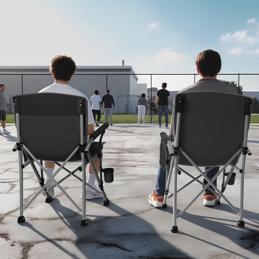 Oversized Camping Chair for Adults Heavy Duty,Heavy Duty Lawn Chair with Side Pockets,Outdoor Camping, Fishing, Beach,Hiking Foldable Camping Chair