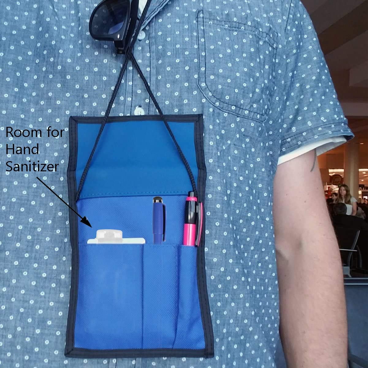 Specialist ID 2 Pack - Travel Passport Wallet - 4 x 3 Display Window - Adjustable Lanyard w/Pen Slots and 3 Pockets for Money, Ticket, Document (Assorted)