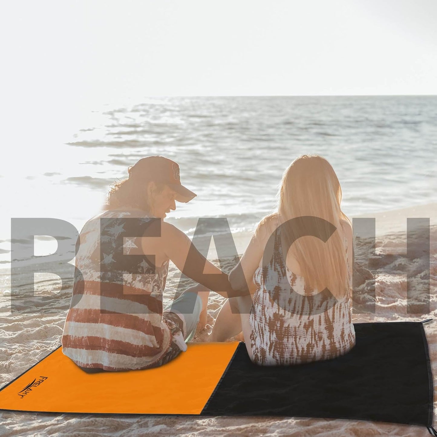 Frelaxy Pocket Picnic Blanket, Waterproof Sandproof Beach Mat, Compact Camping Tarp for Festivals, Hiking, Travel, Outdoor Recreation