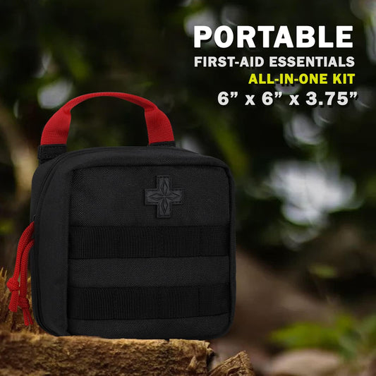 Everlit 180 Pieces Tactical First Aid Kit IFAK Molle EMT Pouch Outdoor Camping Emergency Kits for for Camping Boat Hunting Hiking Home Car Earthquake and Adventures Black