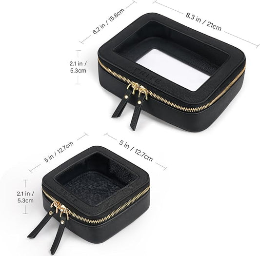 Prite Clear Makeup Bag Set for Women Portable Clear Makeup Bag Cute Waterproof - Image 2