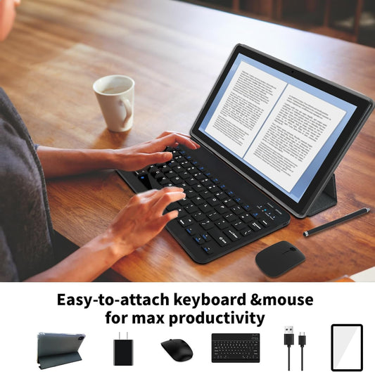 2025 Android 15 Tablet 11inch, Support Face Unlock, 18W Fast Charging, 12GB+128GB+1TB Expand, Octa-core CPU, 8000mAh Large Battery WiFi6, Touchscreen Display, Widevine L1 Tableta, 2in1 Tablet PC