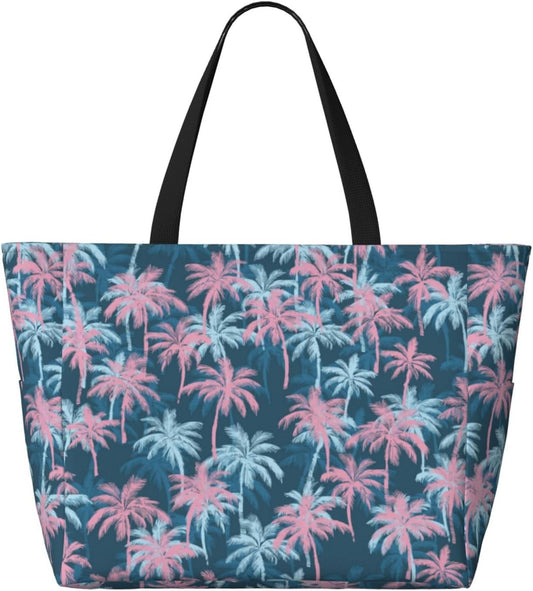 Beach Bag for Women Beach Tote Bag Waterproof Sandproof Large Bags with Zipper Big Capacity for Vacation Travel