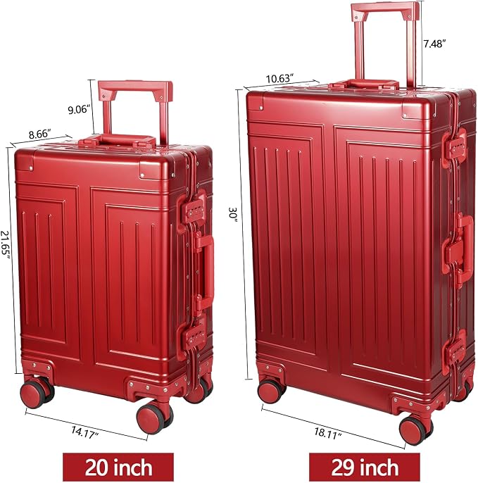 All Aluminum Carry On Luggage,Cut from Whole Aluminum Sheet,22x14x9 Airline - Image 6