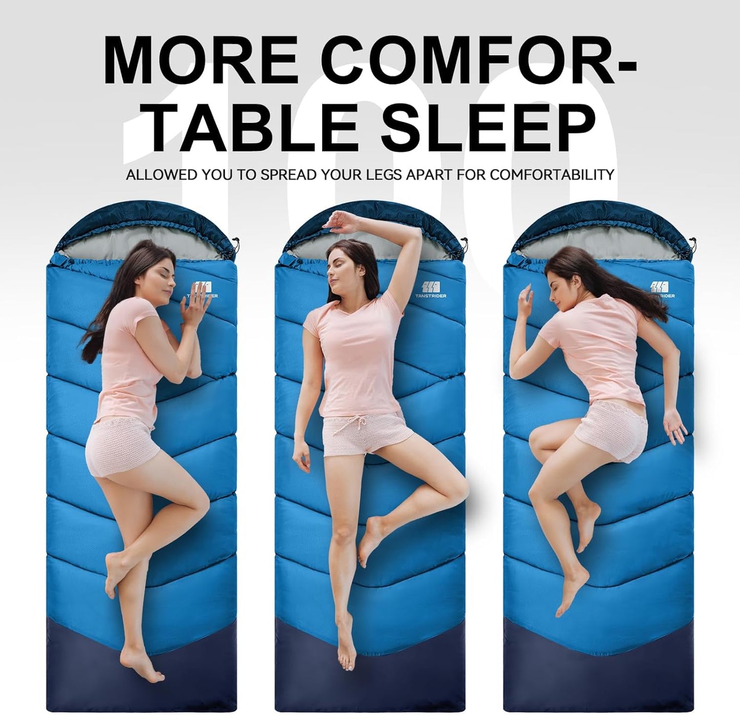 Sleeping Bags for Adults Cold Weather,Portable, Waterproof,Lightweight Sleeping Bag for Tall Girls Boys with Compression Sack for Warm Camping, Hiking, Outdoor & Indoor