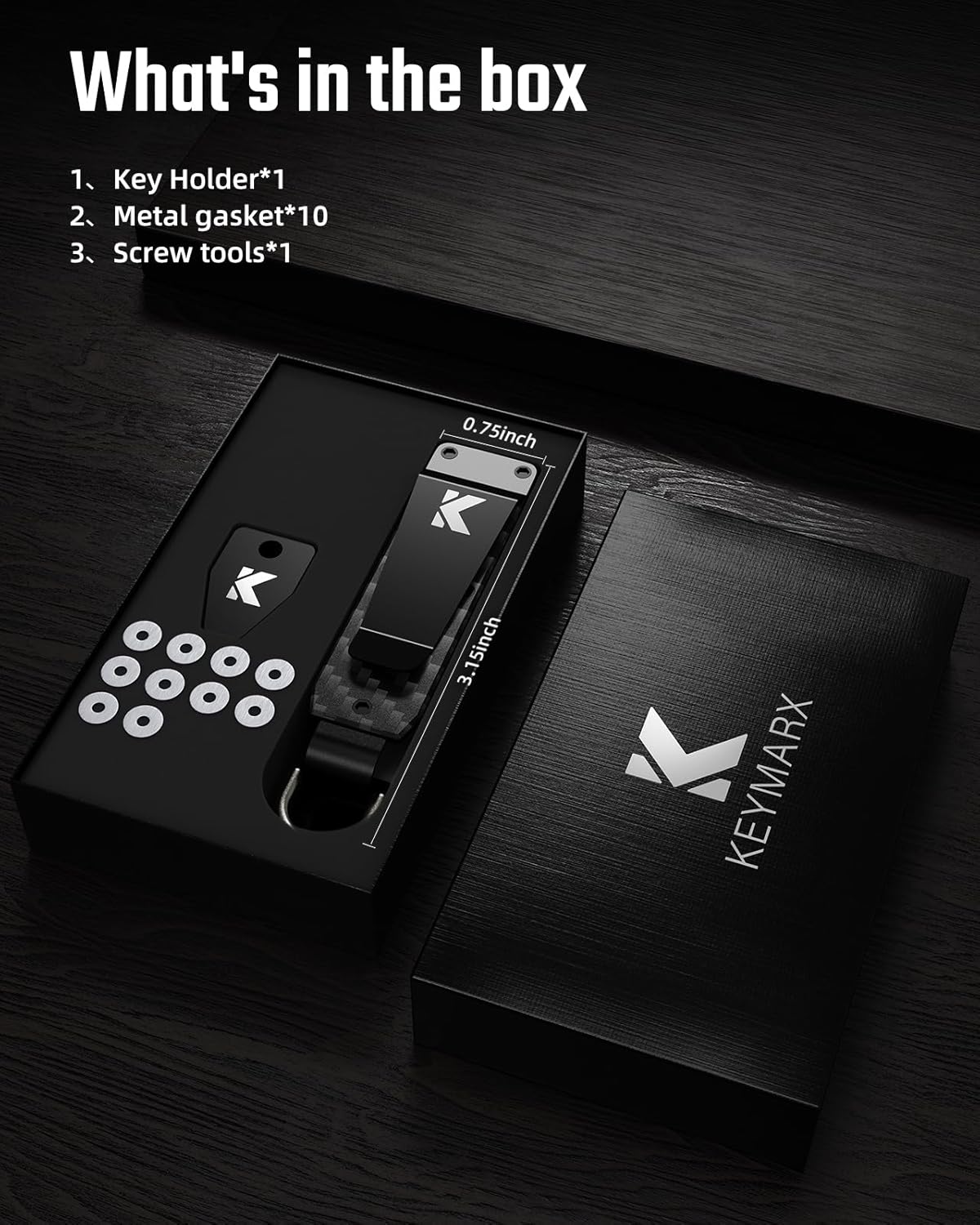 Key Organizer for Men Compact Key Holder Minimalist Key Case Metal Key Chain Key Holder for Keychain Secures 2-5 Keys