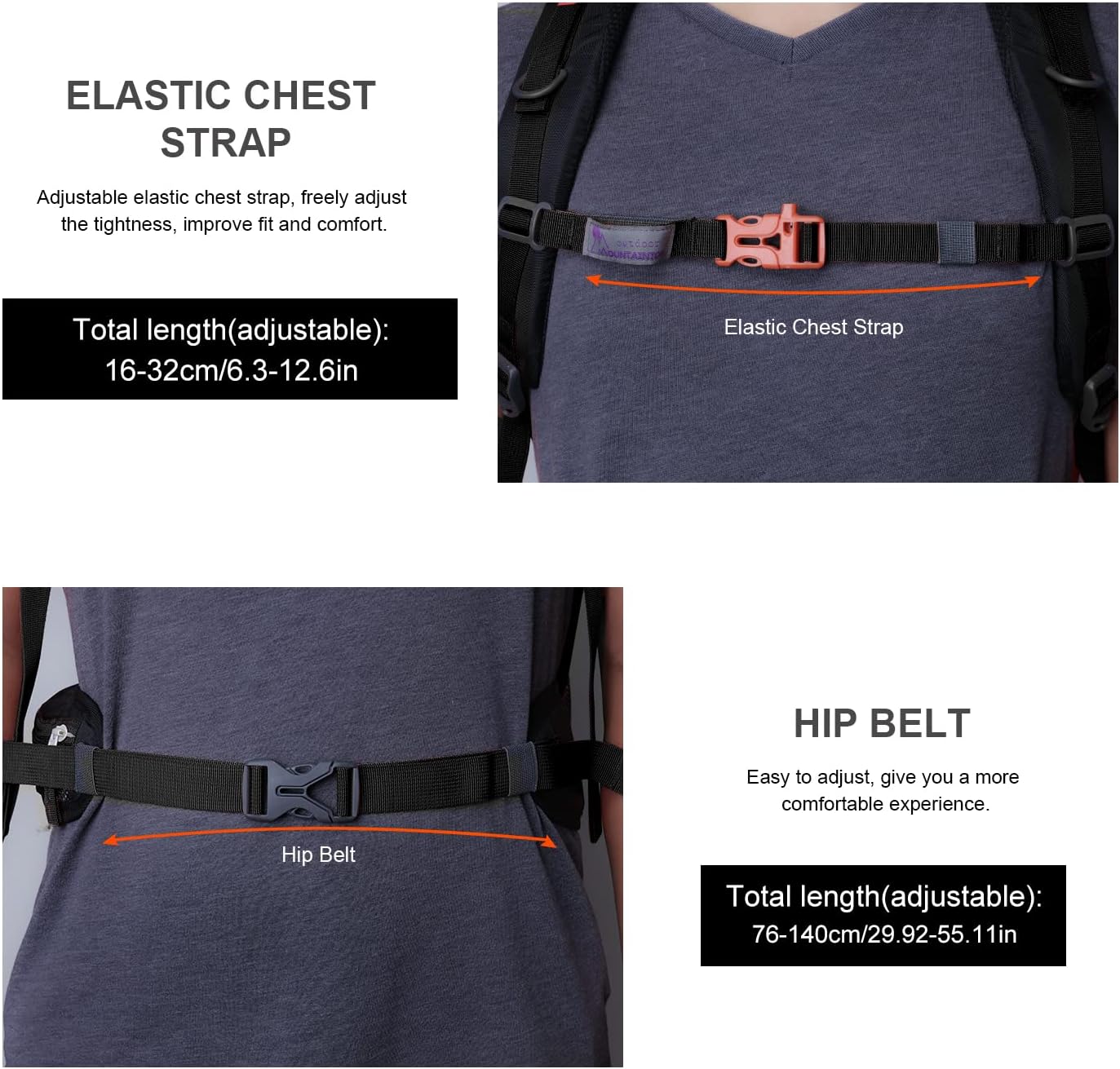 MOUNTAINTOP 25L/40L Hiking Backpack,Lightweight Travel Backpack for Men Women Outdoor Backpacking, Camping