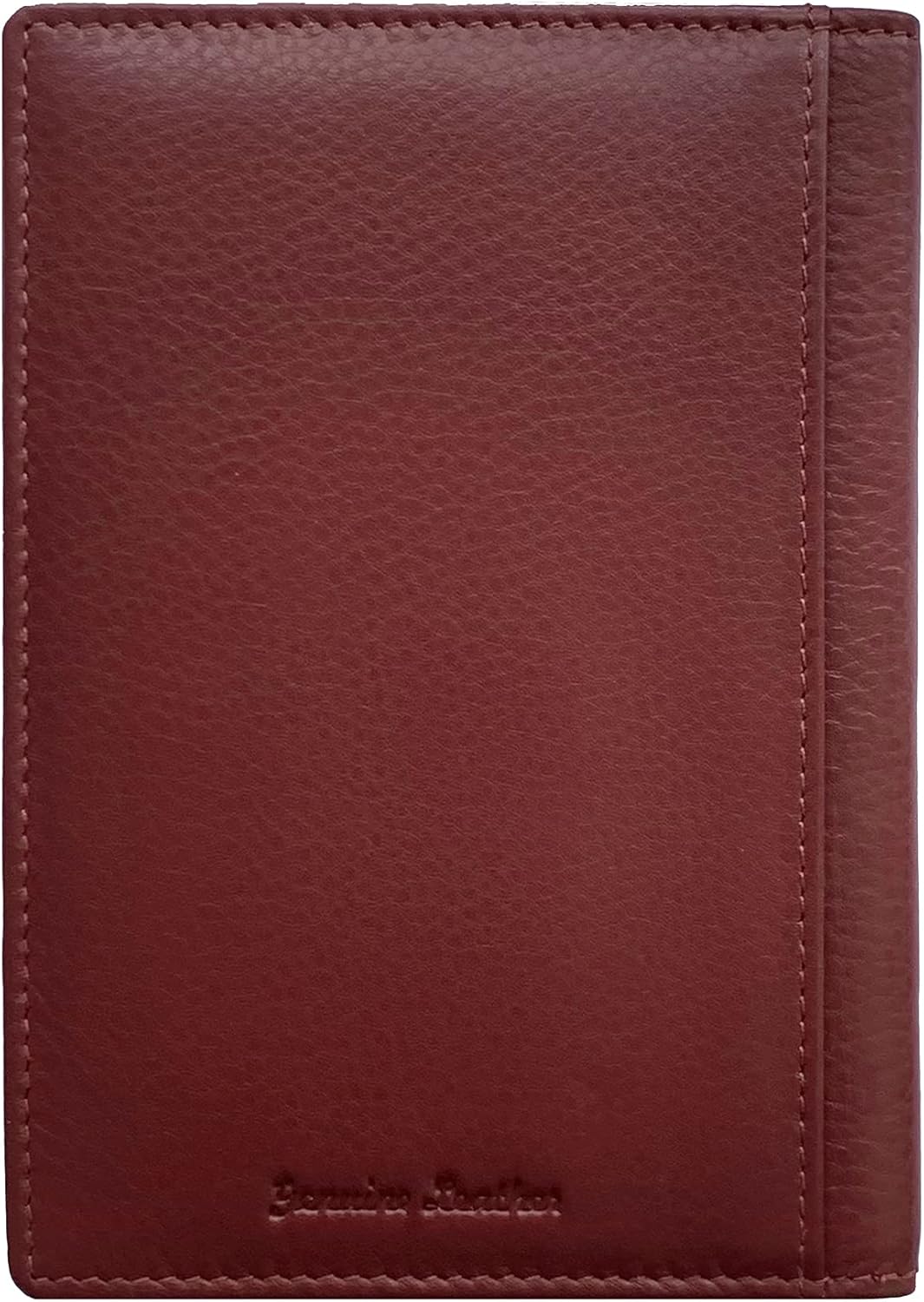 Personalized Monogrammed Merlot Leather RFID Passport Wallet