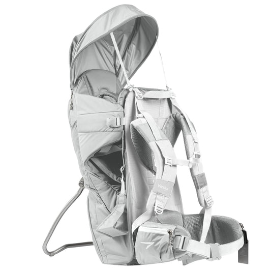 Vandra™ Glacier - Scandinavian Hiking Baby Carrier Backpack - Gravity Lock™ Hard-Shell Frame - Nest Child Carrier for Toddler & Kids - Dust Bag, Alu Tag & More Included