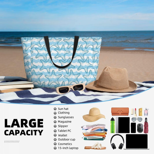 Waterproof Beach Tote Pool Bags for Women Ladies Extra Large Gym Tote Bag for Weekender Travel with Small Pouch