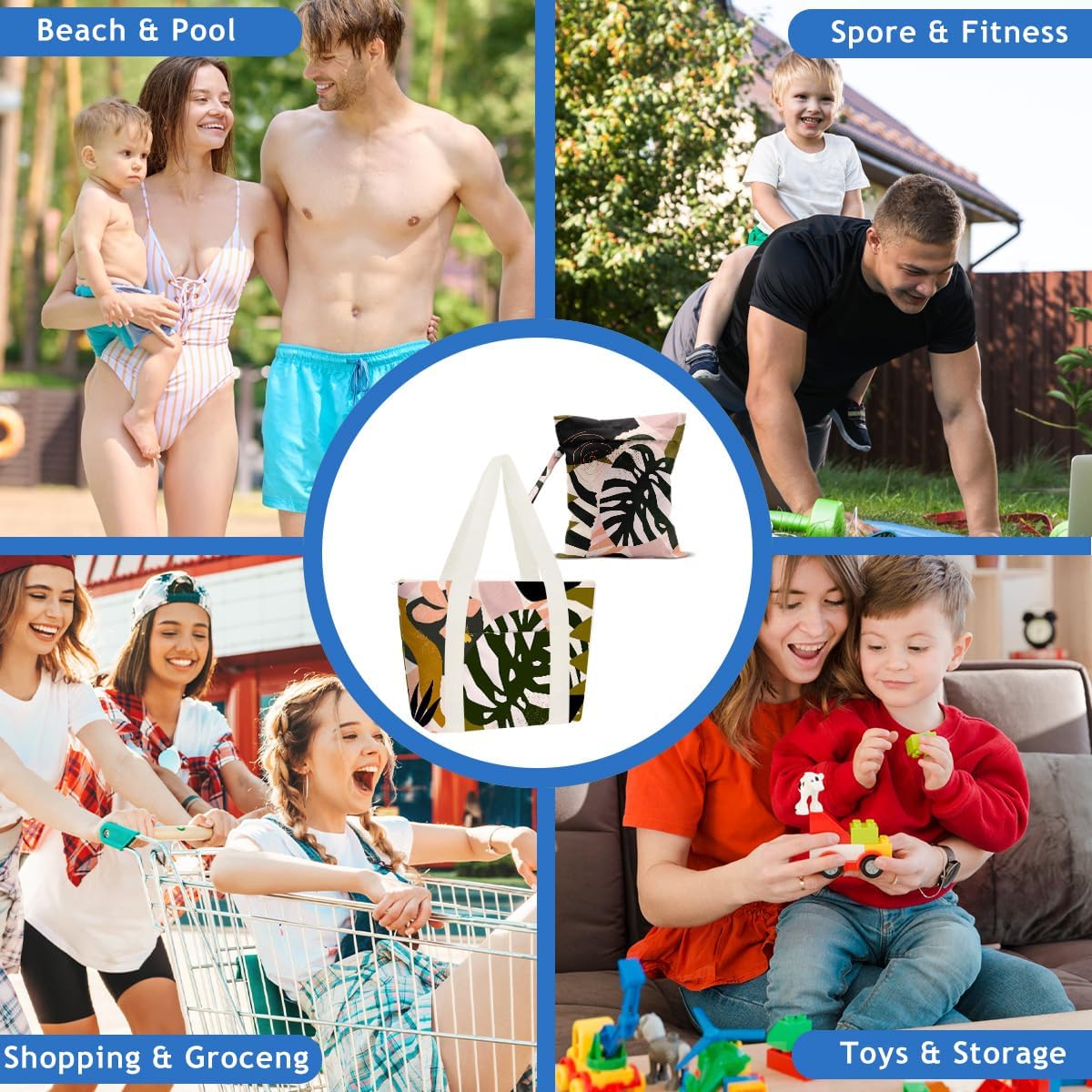 Beach Bags Wet Bag for Swimsuit Tote Bag for Friends Travel Gifts, Aloha Bags Waterproof Vacation Essential