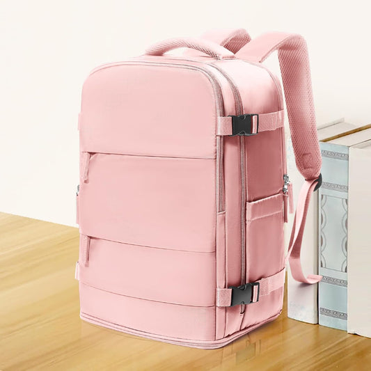 coowoz Travel Backpack Carry On for Women Man Gym Backpacks with Laptop Compartment Mochila de Viaje Teacher Personal Item Backpack Airplane Accessories Must Haves Pink Small