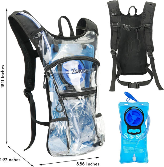 Reflective Hydration Backpack, Hydration Pack - Water Backpack with 2L/3L Hydration Bladder, Essential for Festivals - Rave Hydration Pack for Hiking, Running, Cycling, and Festivals