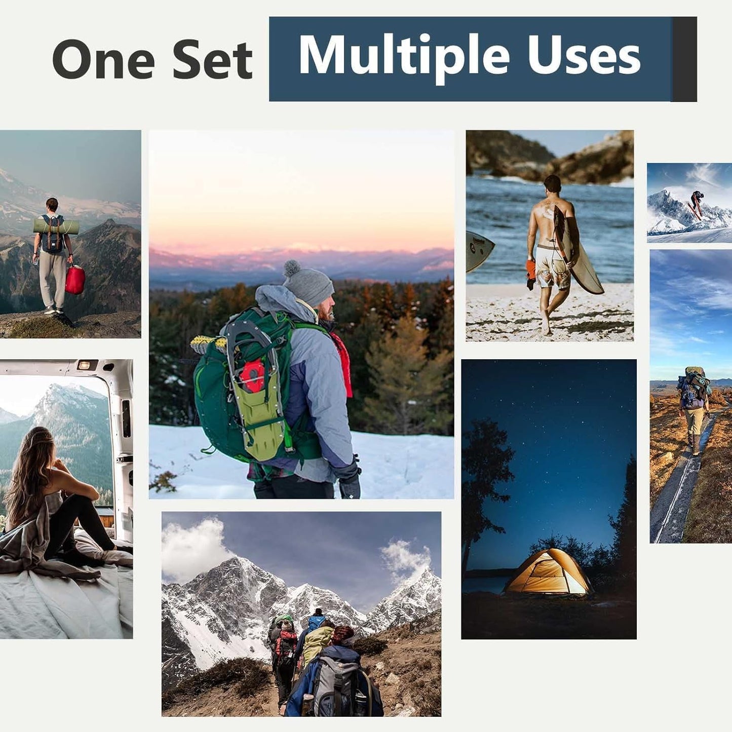 Frelaxy Waterproof Dry Bag 2 Pack/3 Pack, Lightweight Portable Dry Bags, 5L & 15L & 25L Durable Dry Sack Set Keep Gear Dry for Hiking, Camping, Boating, Backpacking, Kayaking (2 Pack - Blue)