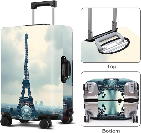 Luggage Cover Washable Suitcase Protector Anti-scratch Suitcase cover Fits 20-34 Inch Luggage (Grey, M(24-26inch suitcase))