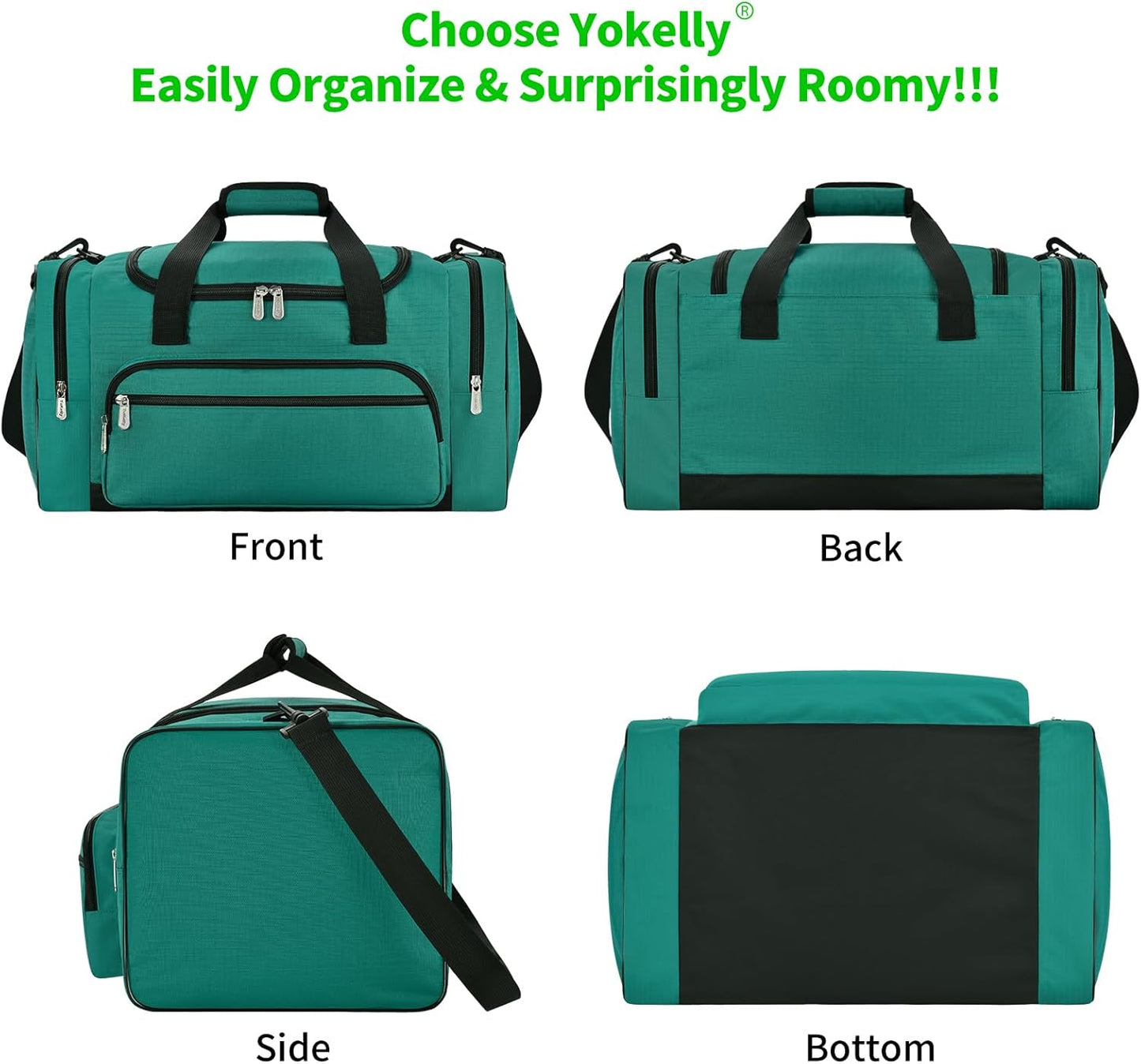 Sports Duffel Bag 20 inch for Travel Gym - Green