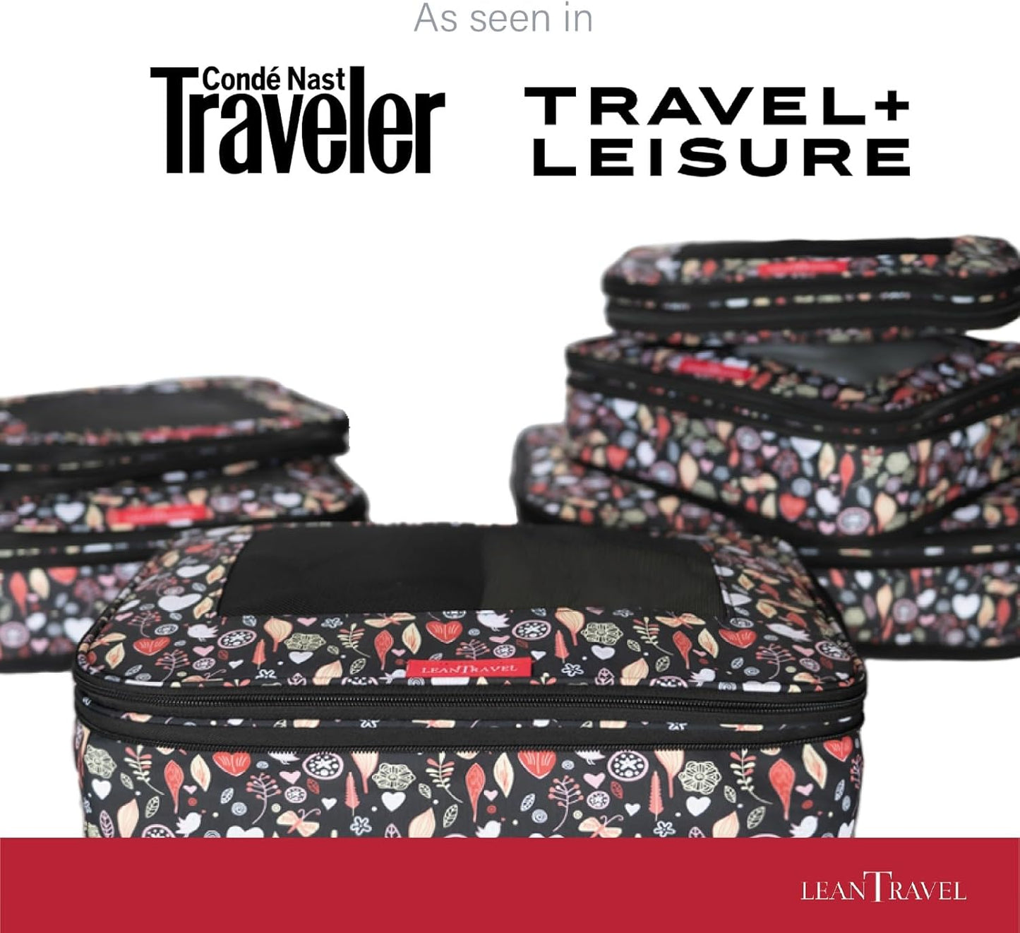 Compression Packing Cubes for Travel Organizers with Double Zipper, LeanTravel