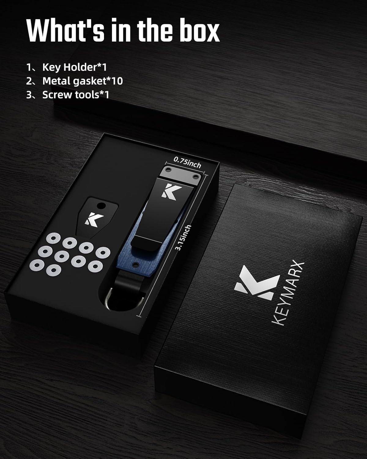 Key Organizer for Men Compact Key Holder Minimalist Key Case Metal Key Chain Key Holder for Keychain Secures 2-5 Keys