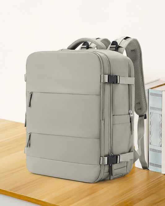 coowoz Large Travel Backpack Carry On for Women Man Waterproof Gym Backpacks with Laptop Compartment Mochila de Viaje Teacher Personal Item Backpack Rucksack Airplane Accessories Must Haves(Brown)