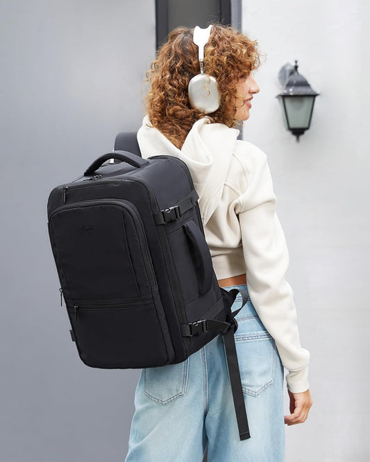 LOVEVOOK Travel Backpack for Women & Men, 50L Large Carry On Backpack Airline Approved, TSA Personal Item Weekender Bag, Water Resistant Laptop Backpacks with 3 Packing Cubes for Travel Essentials