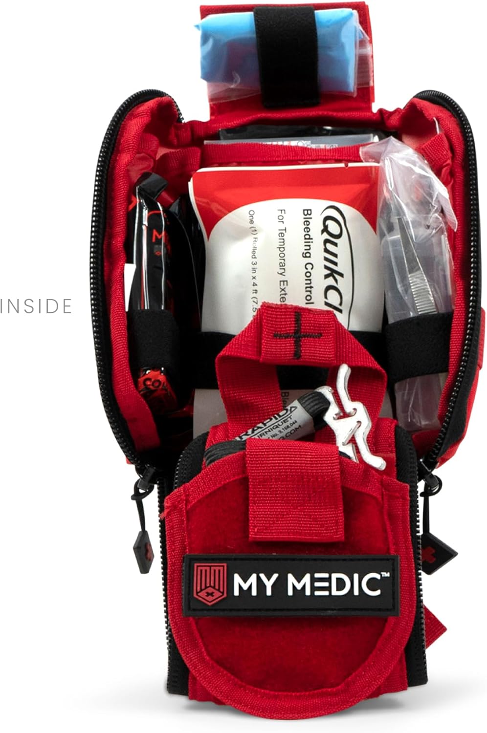 My Medic - TFAK - Ifak Trauma Kit with Tourniquet - HSA/FSA Approved - Over 35 Essential Life Saving First Aid Items for Car or Travel - Red