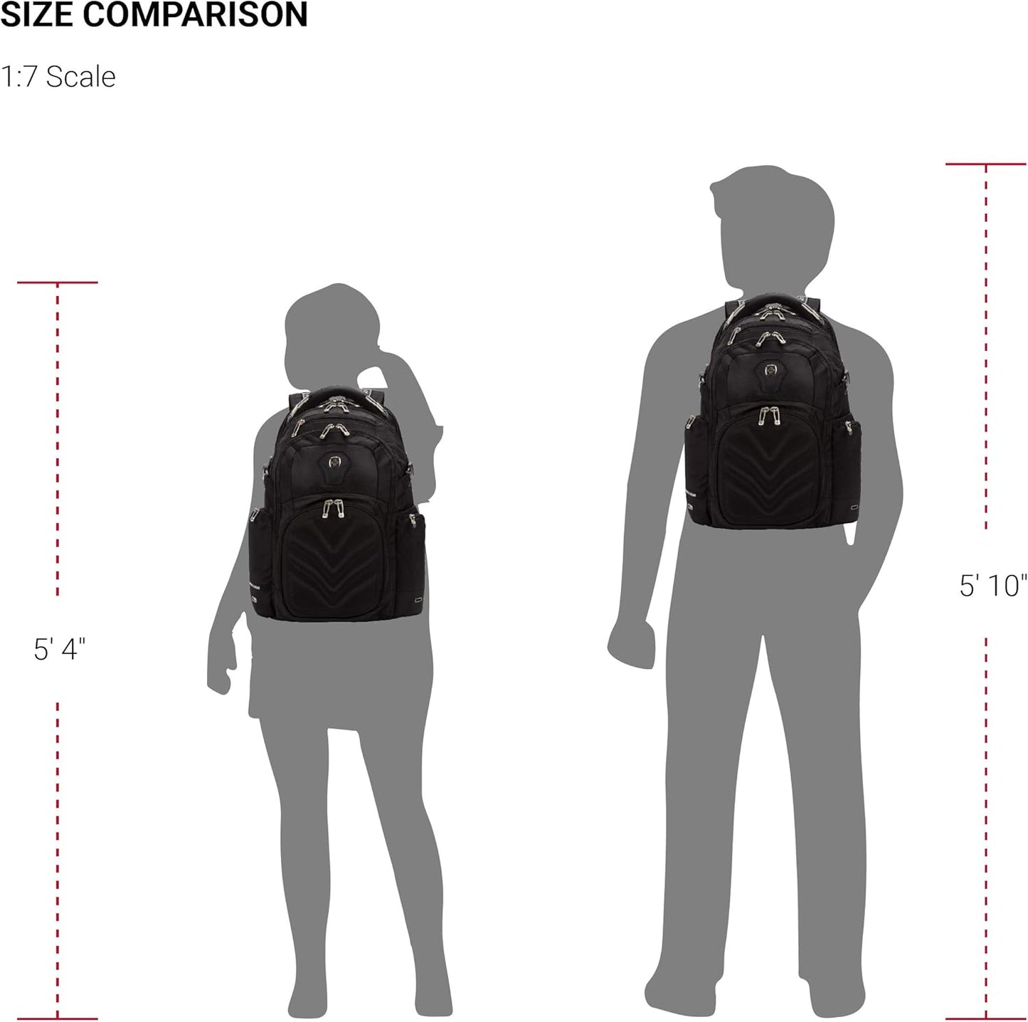 SwissGear 5709 Scansmart Backpack, Black, Large