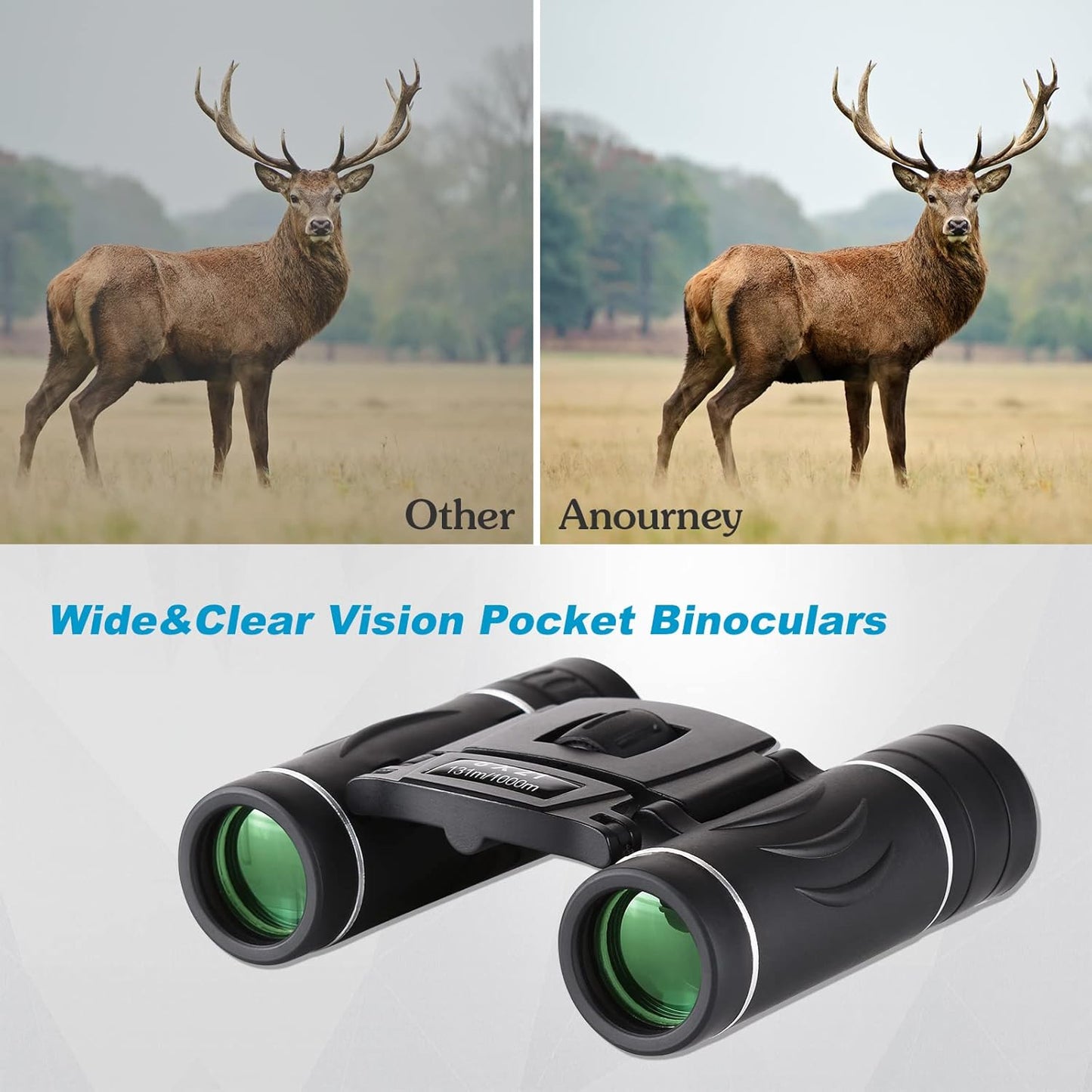 8x21 Mini Compact Pocket Binoculars, Lightweight Foldable Easy Focus Small Binoculars for Adults Kids Bird Watching,Opera Concert, Travel, Hiking, Outdoor Scenery, Football Game