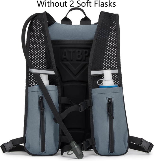 ATBP Running Hydration Vest Pack Tactical 3L Water Bladder Backpack Bag for Cycling Marathon Hiking Daypack Men & Women