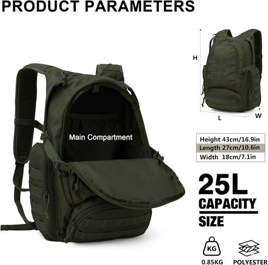 Mardingtop 25L Tactical Backpacks Molle Hiking daypacks for Camping Hiking Military Traveling Motorcycle