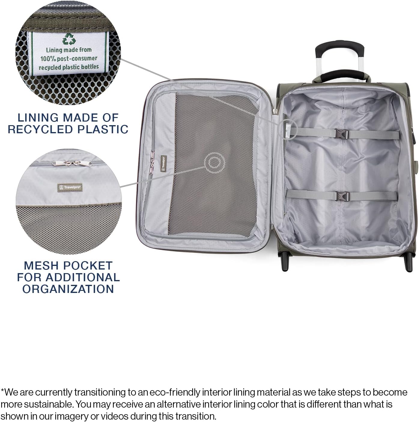 Travelpro Maxlite 5 Softside Expandable Upright 2 Wheel Carry on Luggage, Lightweight Suitcase, Men and Women, Slate Green, Carry On 20-Inch