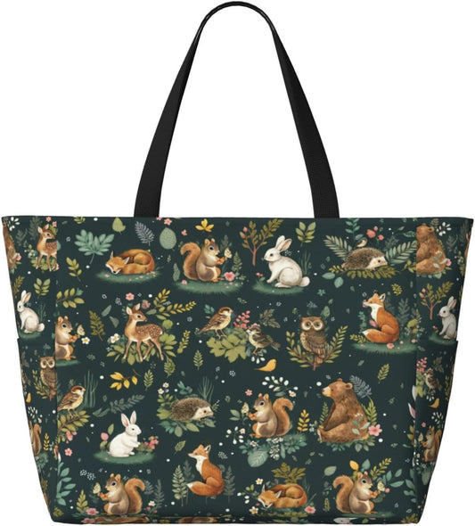 Beach Bag for Women Beach Tote Bag Waterproof Sandproof Large Bags with Zipper Big Capacity for Vacation Travel