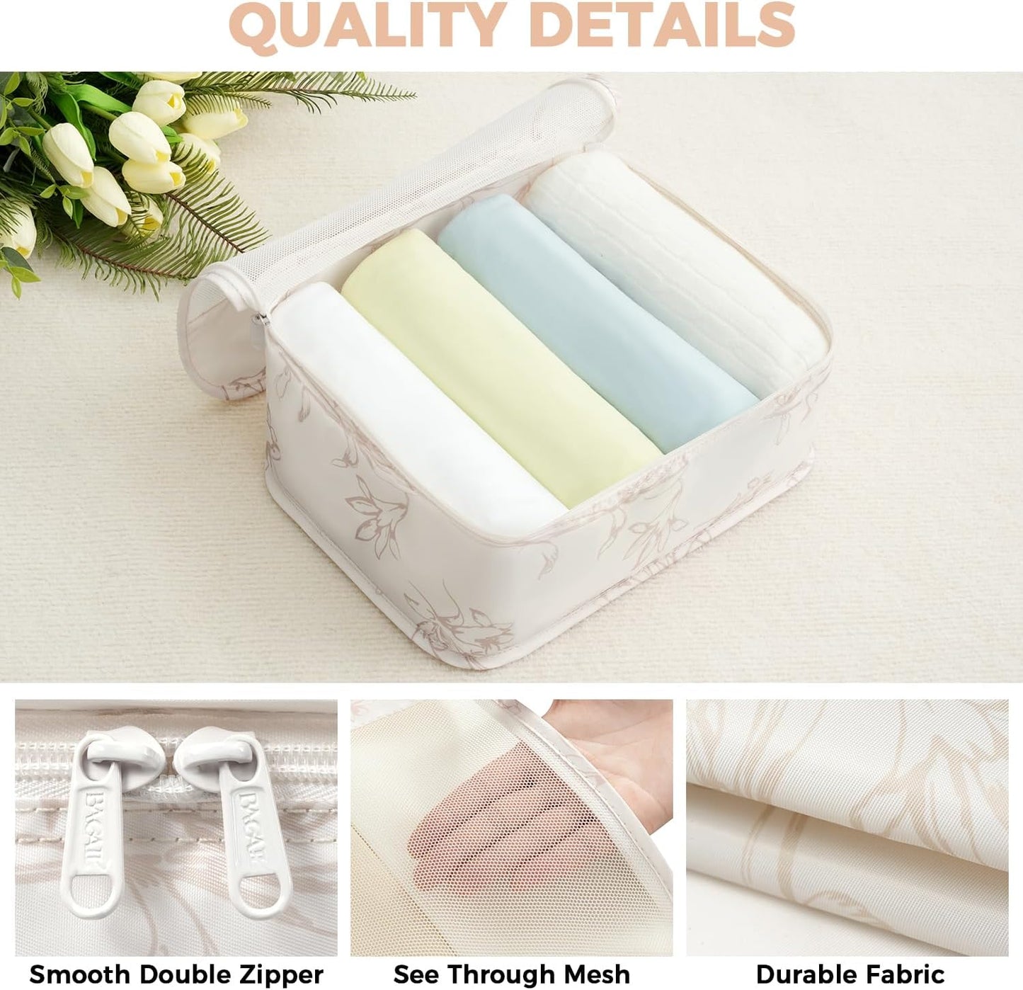 BAGAIL 9 Set Packing Cubes Luggage Packing Organizers for Travel Accessories