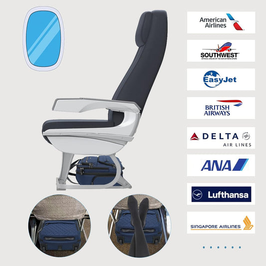 KROSER Carry On Underseat Multi-functional, 16-inch Underseater Lightweight Overnight Suitcase for Women, Navy