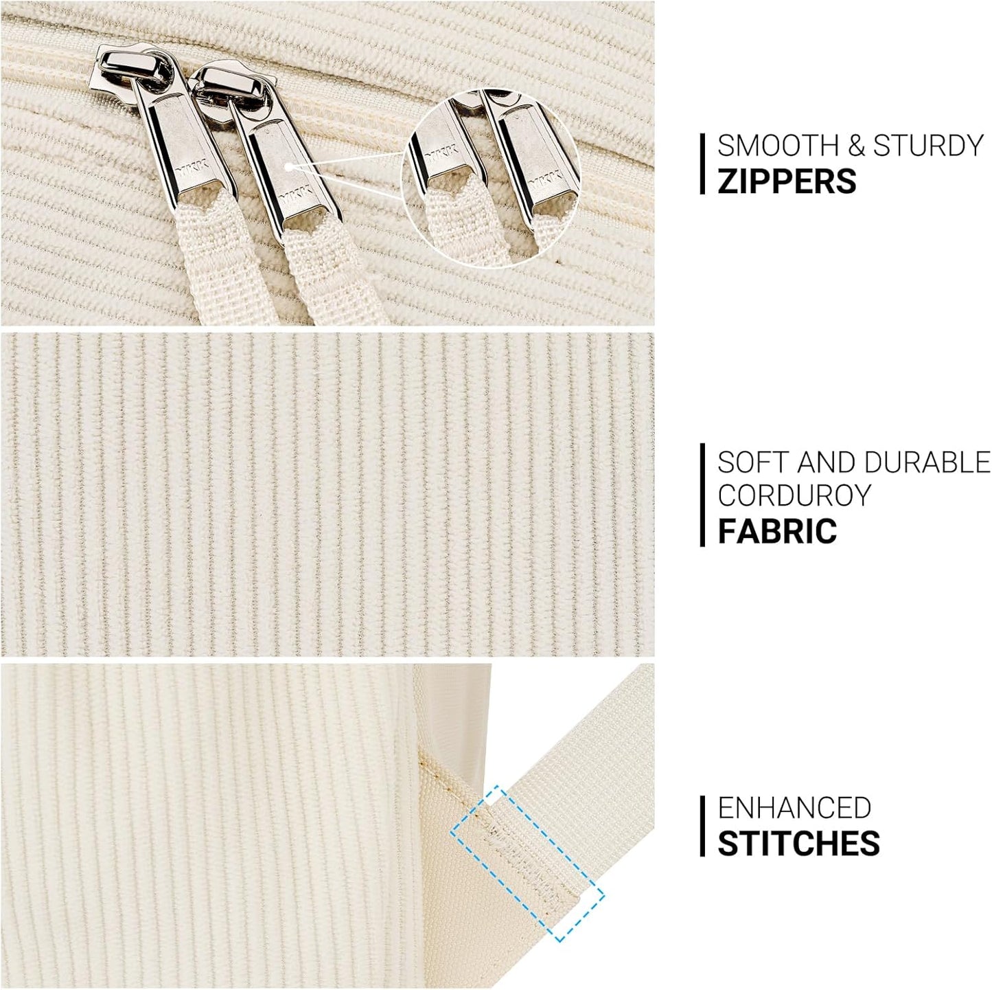 ZORFIN 26L Backpack for College, and Travel: Corduroy Bookbag - Vintage Lace