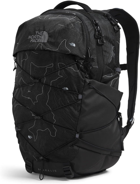 The North Face Borealis Commuter Laptop Backpack - PFAS Free, TNF Black Topo Print/Smoked Pearl, One Size