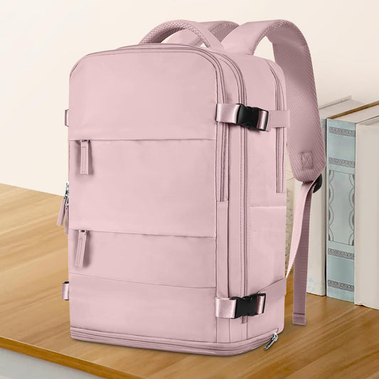 coowoz Travel Backpack For Women Men,Carry On Backpack,Hiking Backpack Waterproof Outdoor Sports Rucksack Casual Daypack travel essentials(Pink Purple)