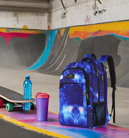 MATEIN School Backpack for Boys Girls, Anti Theft College School Laptop Bookbag for Students with USB Charging Port, Water Resistant Slim Travel Laptop Backpack Fits 15.6 In Computer Gifts for Men