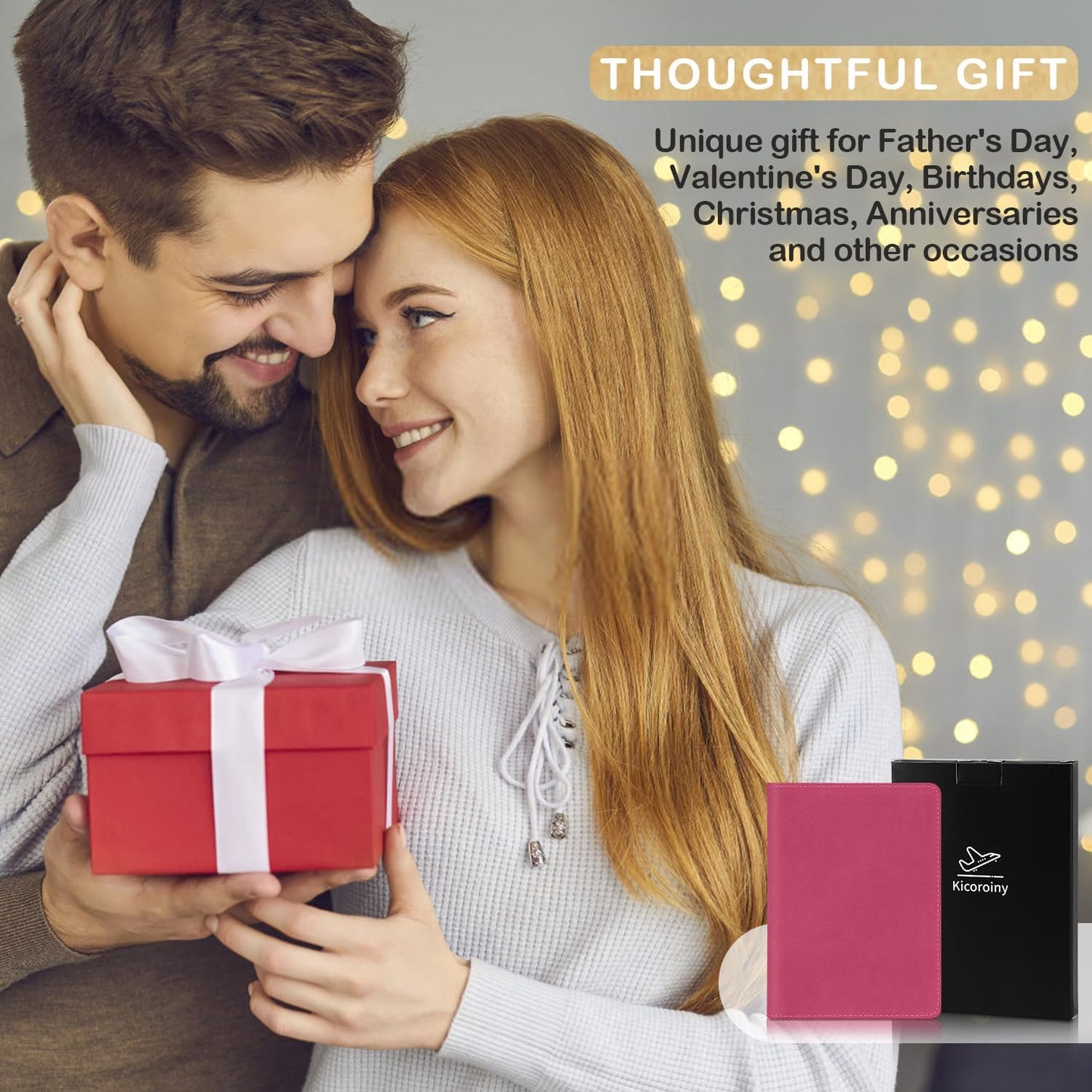 Real Leather Passport Holder for Women Men Travel, Handmade Passport Wallet, Passport Cover Case, Travel Must Haves Travel Essentials Accessories Birthday Gifts (Crazy Horse, Rose Red)