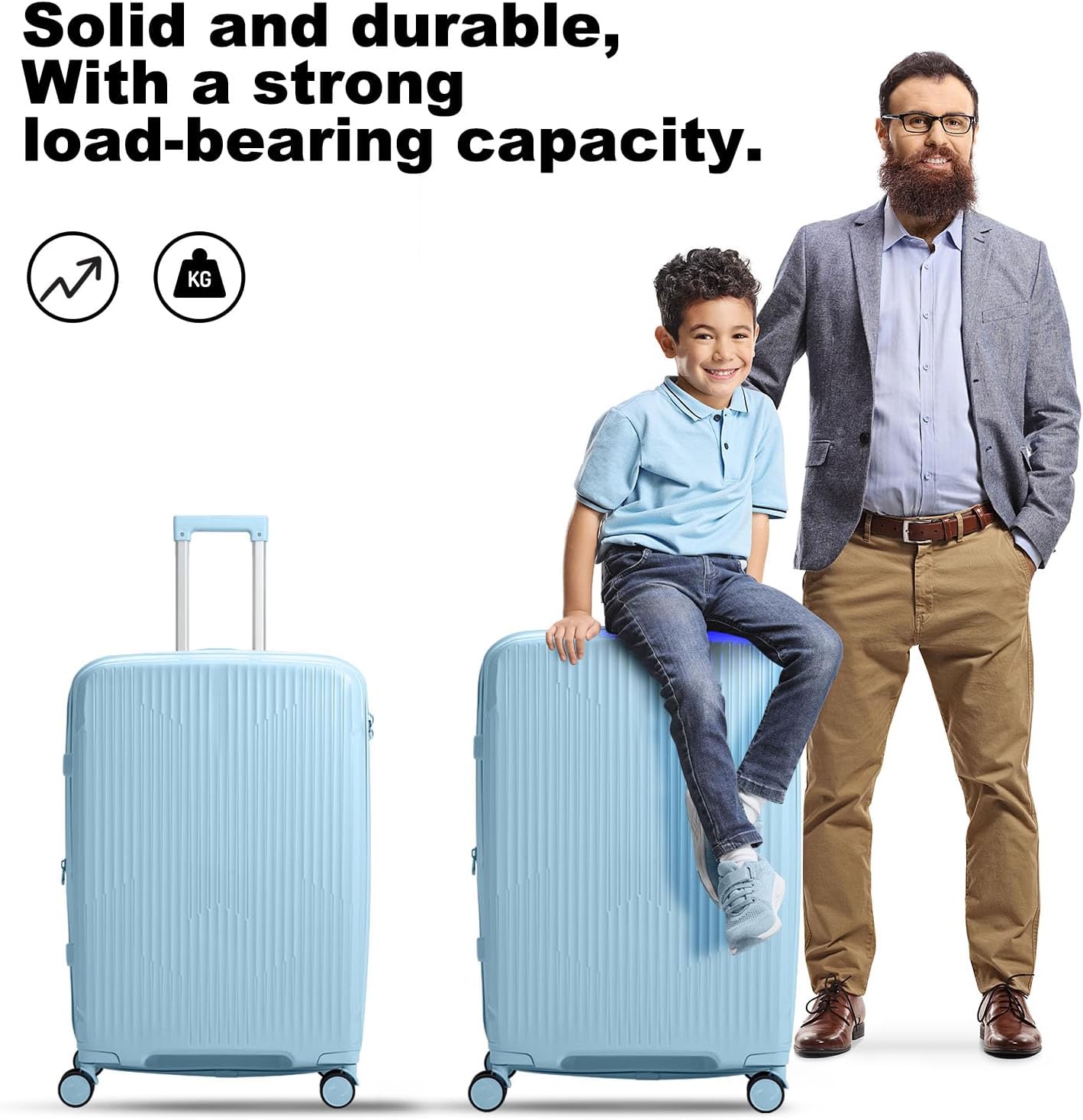 Nazhura Luggage Set, 3-Piece Hardside Suitcase Set, 20-inch Carry On, 24-inch, 28-inch Luggage