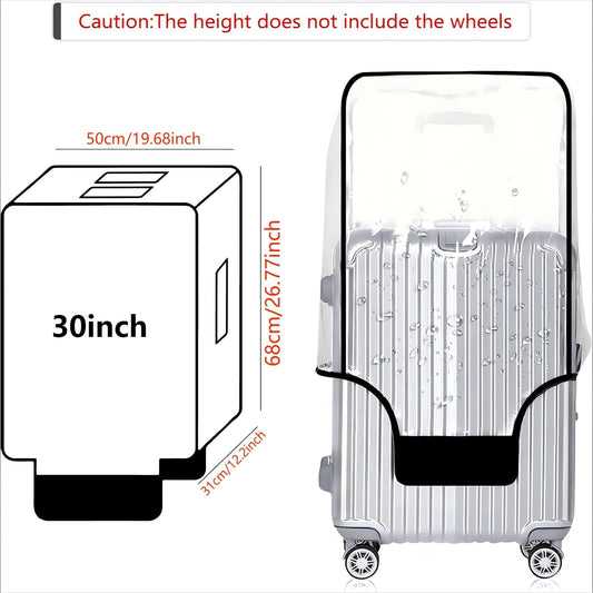 30 Inch PVC Luggage Protector Cover for TSA Approved Clear Suitcase Protector 30-31 Inch Transparent Luggage Protective Cover Case Suitable for 30"-31"
