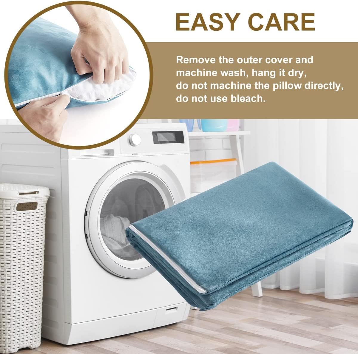 Ivellow Memory Foam Travel Pillow Compressible Camping Pillow for Sleeping Shredded Memory Foam Pillow Compact Firm Supportive Travel Pillow for Adults Kids Outdoor Hiking Essential Gear Blue-S