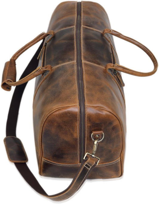 Leather Travel Duffel Bags for Men and Women Full Grain Leather Overnight Weekend Leather Bags Sports Gym Duffle