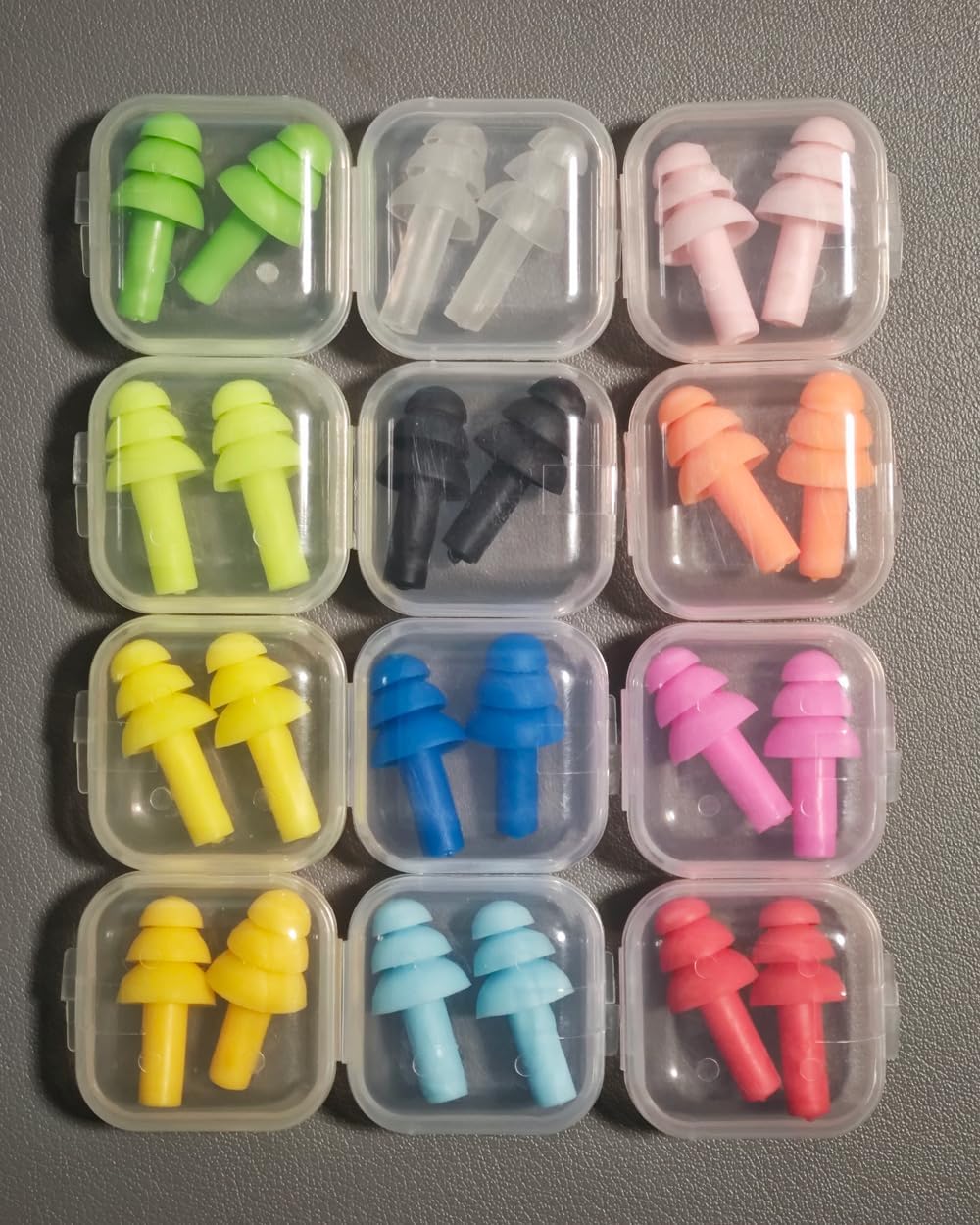 10 Pairs Noise Cancelling Ear Plugs, Premium Soft Silicone, Reusable, Waterproof, Hypoallergenic, Earplugs for Swimming, Airplanes, Concerts, Shooting, Travelling, Sleeping & Snoring (Green)