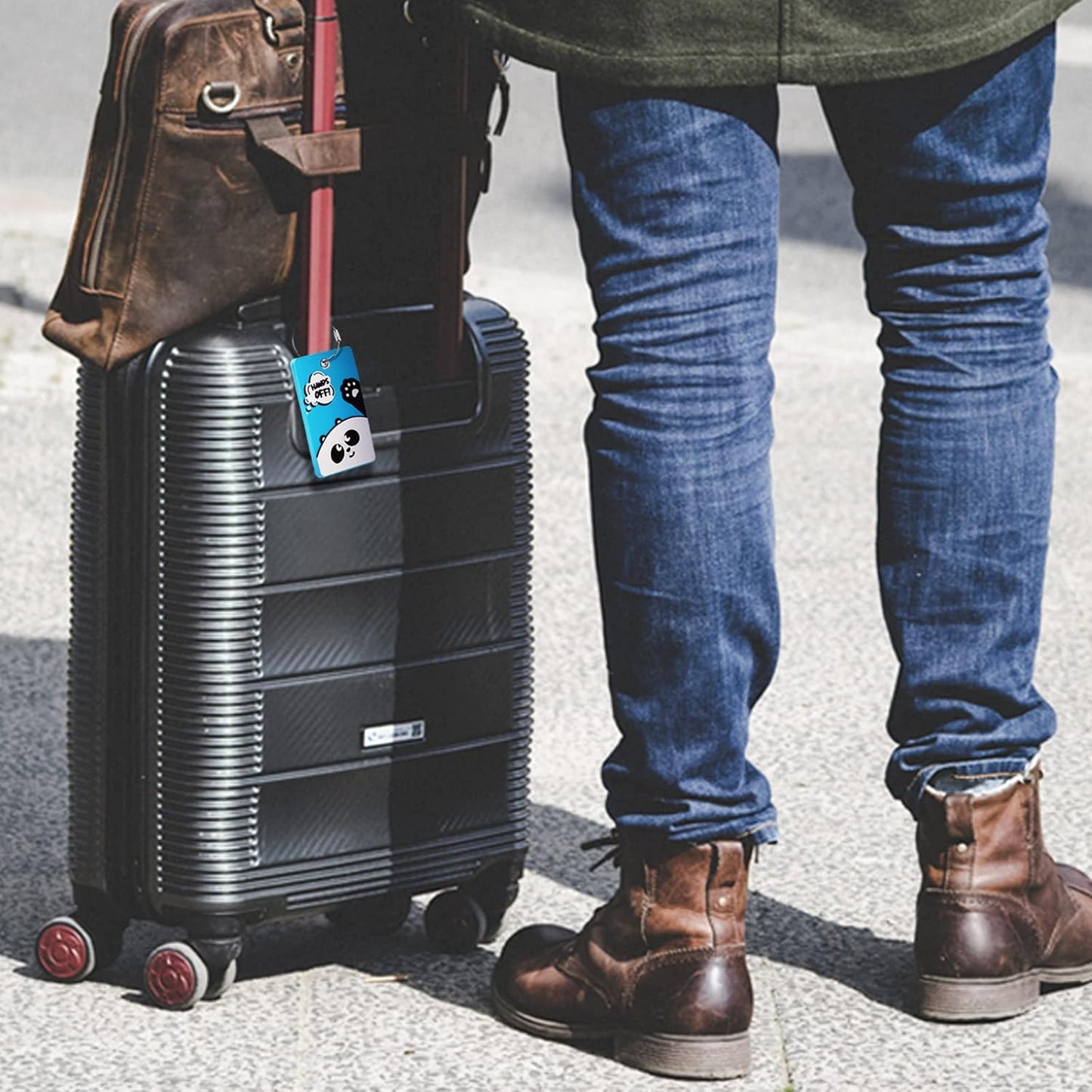 2PCS 2303 Bright Silicone Luggage tag (Blue)