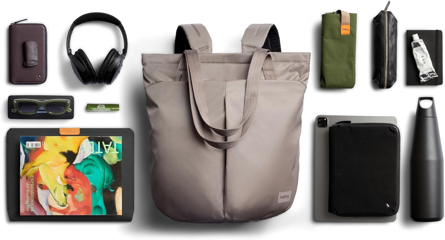 Bellroy Laneway Totepack (18 liter stylish tote bag and backpack in one, for gym, travel or everyday carry) - Fawn