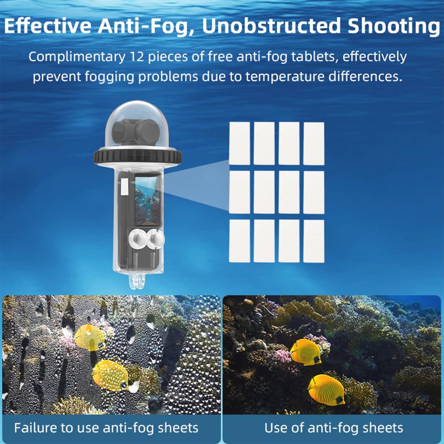 40M (131ft) Osmo Pocket 3 Underwater Dive Case Housing Protective Housing Shell for DJI Osmo Pocket 3 Waterproof Accessories-Transparent