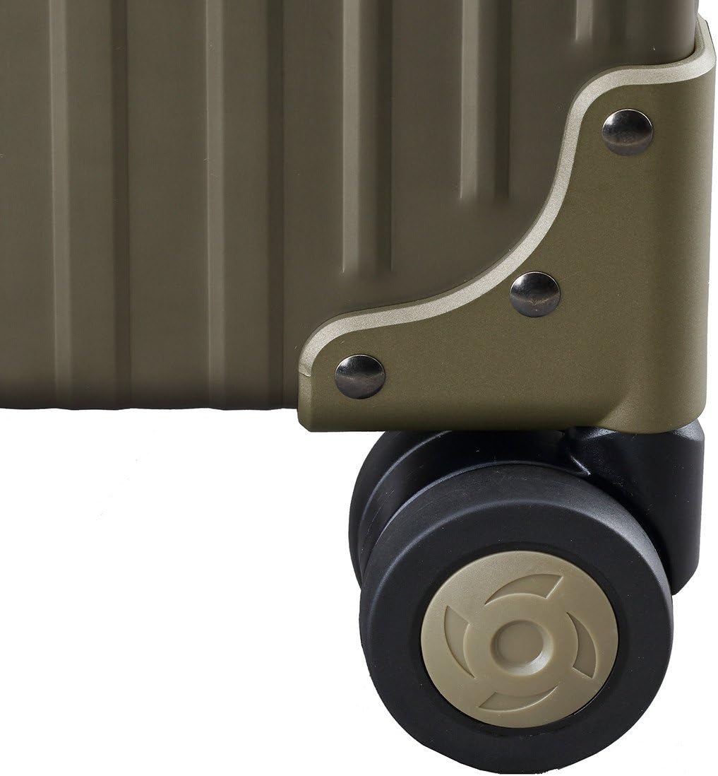All Aluminum Lightweight Carry-On Luggage - Hardside Carry-On Suitcase, TSA Approved, Hard Shell Suitcase for Travel, Airline Approved 21 Inch Hard Spinner Wheels Luggage (Bronze)