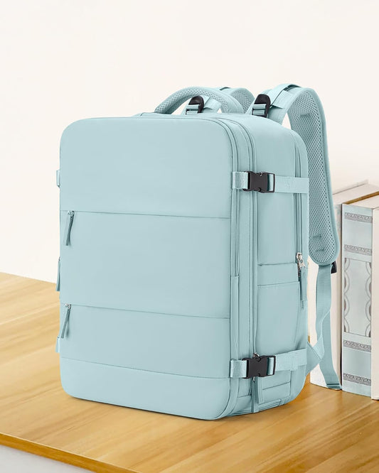 coowoz Large Travel Backpack Carry On for Women Man Gym Backpacks with Laptop Compartment Mochila de Viaje Teacher Personal Item Backpack Rucksack Airplane Accessories Must Haves Blue