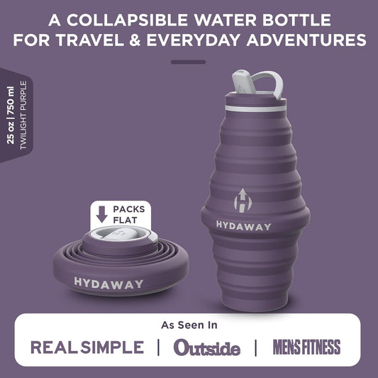 HYDAWAY 25oz Collapsible Water Bottle - BPA-Free, Leakproof, Lightweight, and Space-Saving - Perfect for Hiking, Travel, and All-Day Hydration
