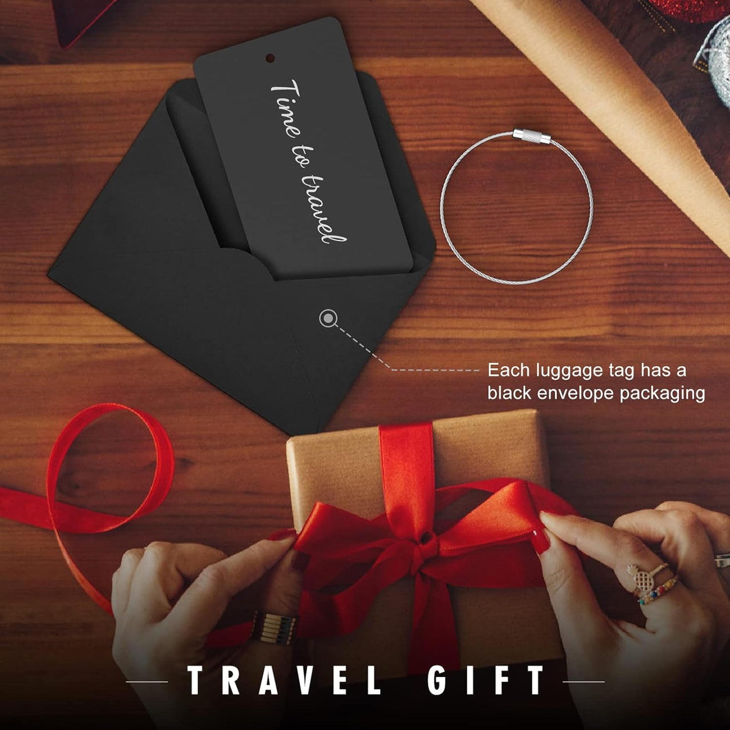 Luggage Tags for Suitcase - Pink Personalized Engraved Metal Tag for Cruise Travel - Custom Name Tags Suitable for Bags and Backpacks